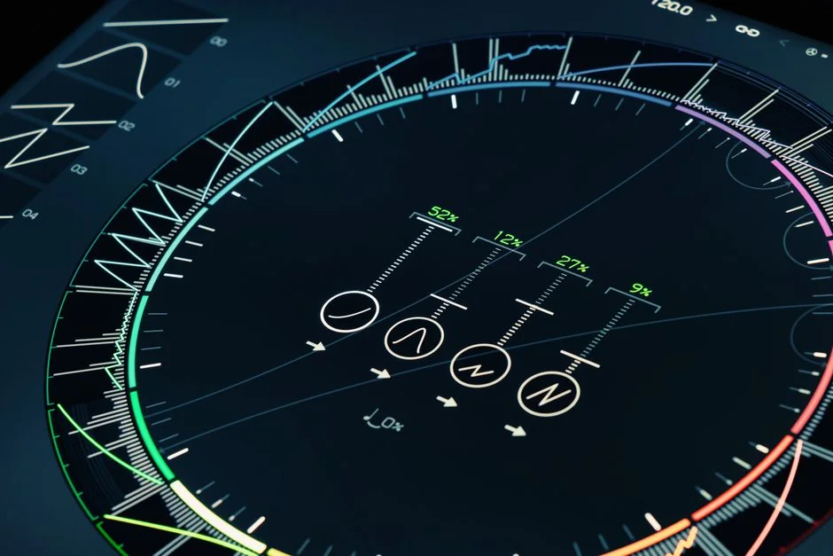 Close-up of a laptop screen showing a photo editing interface, showcasing digital creativity and technology.
